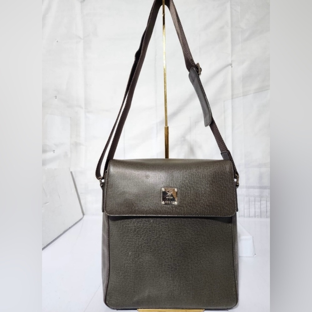 MCM Brown Leather Crossbody/Messenger Bag